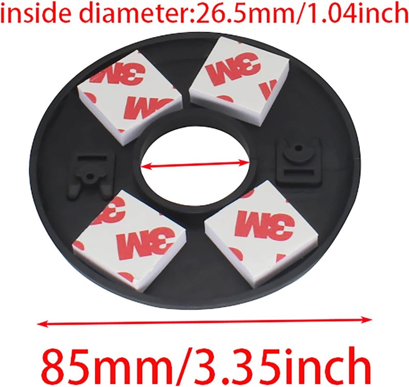 GWYAN 2 Pack Wall Split Flange ABS Round Escutcheon Plate for 1.0"/ 26mm Diameter Pipe Faucet Decoration Accessories (Black) - Image 2